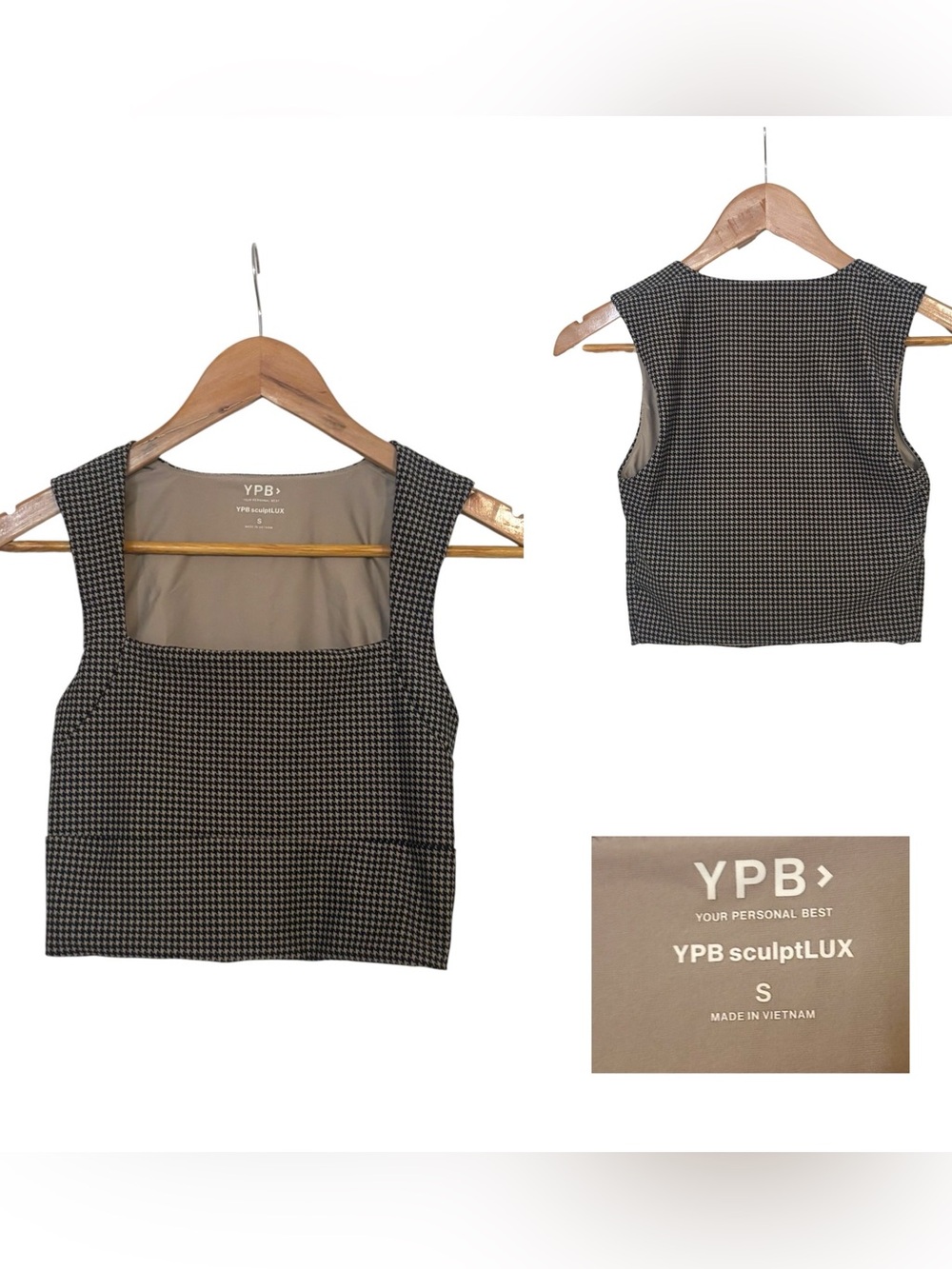 Abercrombie Your Personal Best Houndstooth Workout Crop